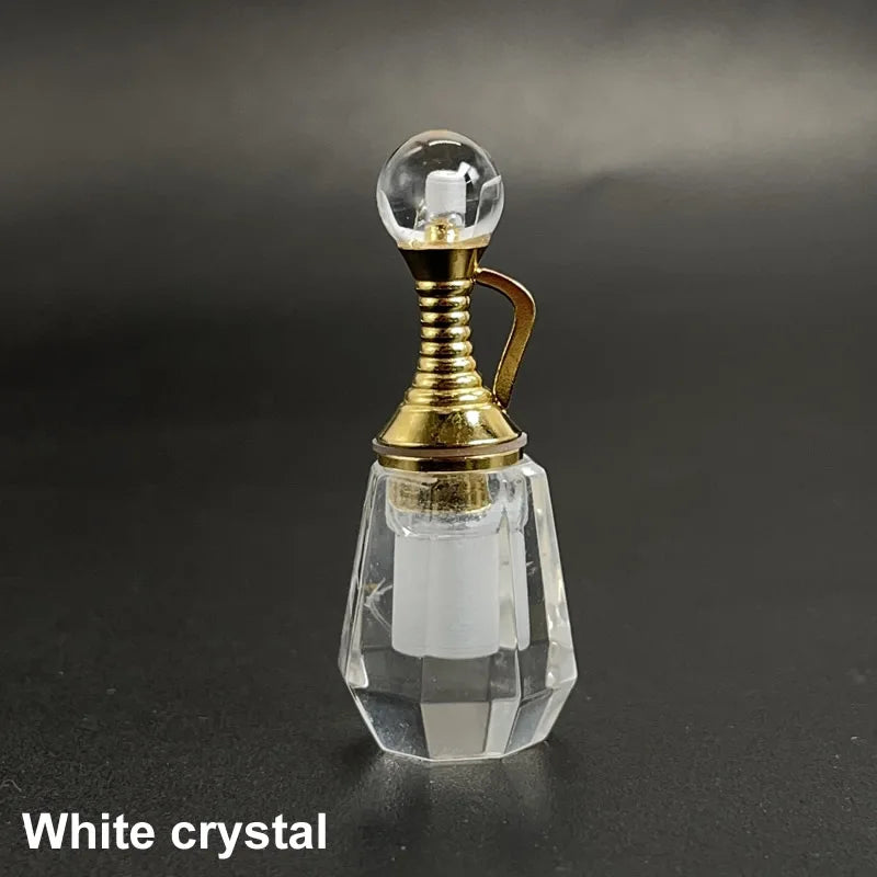 Unregelmäßige Naturstein Parfümflasche Anhänger – Amethyst Tigerauge Öl Diffusor