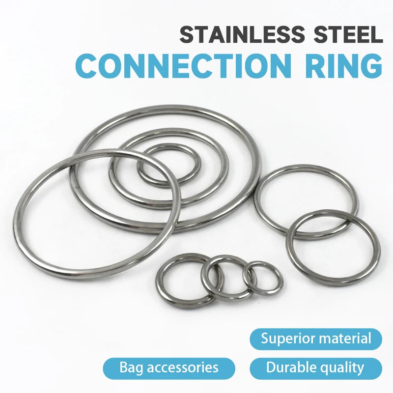 Edelstahl O-Ring Schnallen 15-100mm für Taschen Gurtband Schlüsselanhänger