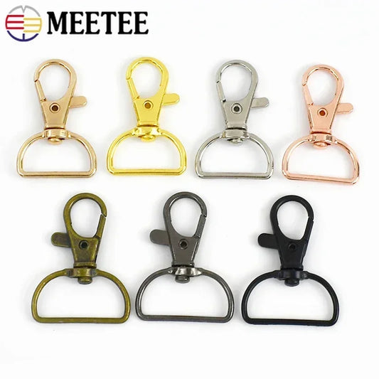 Metall Karabinerhaken Schwenkbar 20 25mm für Taschen Gurte DIY Zubehör