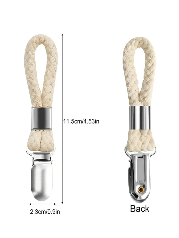 Praktische 4er-Set Handtuchhalter mit Metallhaken und Baumwollschleife