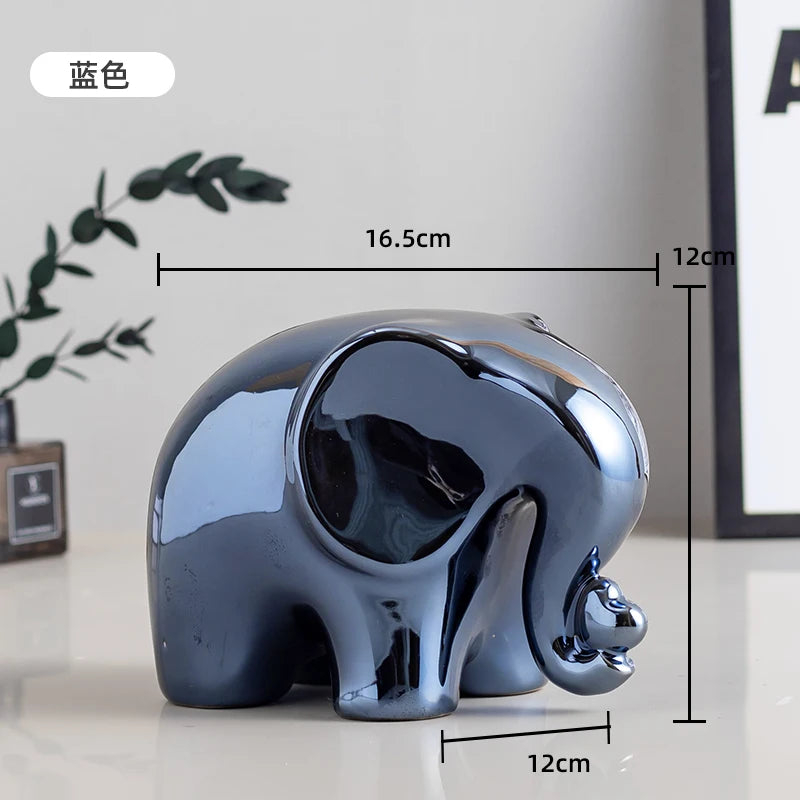 Dekorative Elefantenfigur aus Keramik für stilvolles Zuhause
