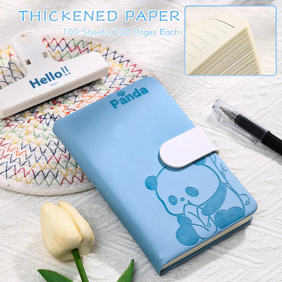 Weiches Panda-Notizbuch mit Lederfutter für stilvolles Schreiben