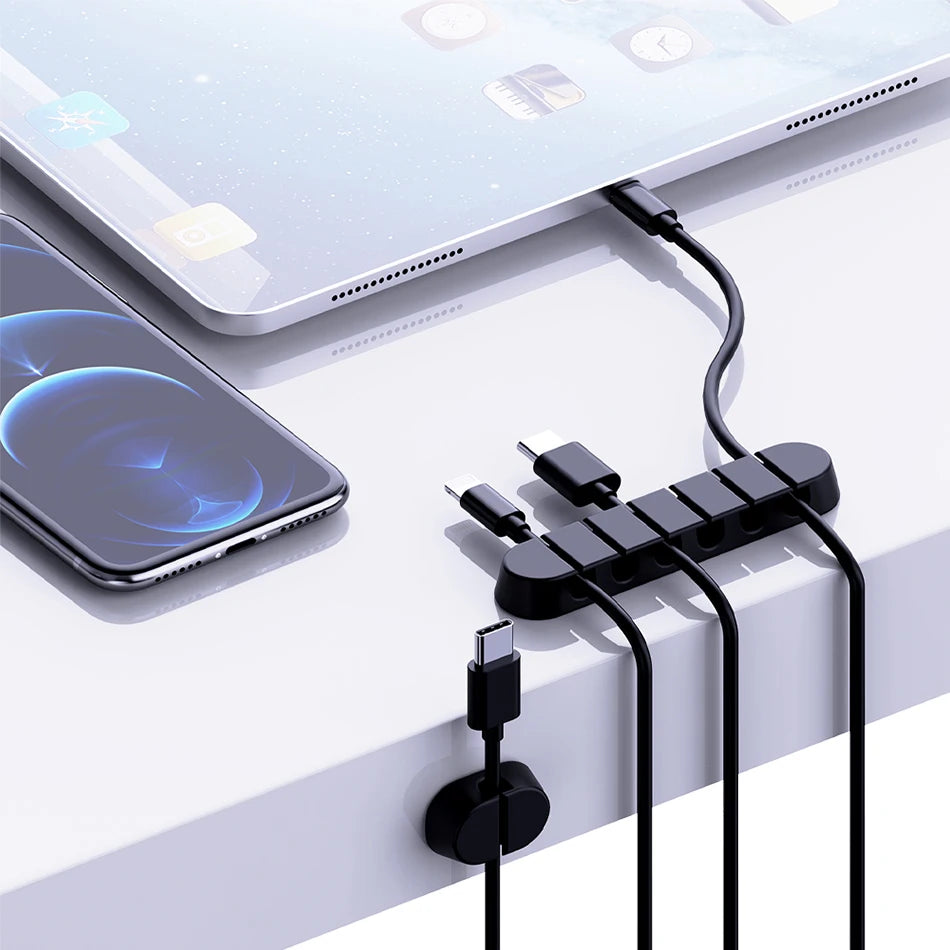 163er Set Kabel Organizer Kabelwickler flexible Clips für Büro