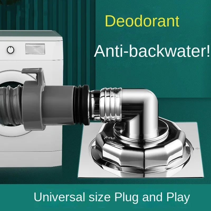 Waschmaschinen Bodenablauf Doppel Rohranschluss Universal Schlauchadapter