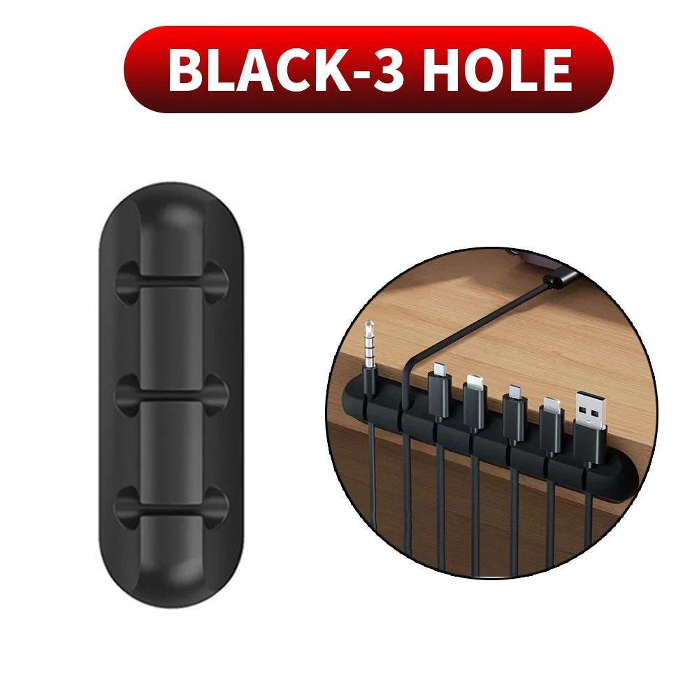 Selbstklebende Kabelhalter Clips für Schreibtisch und USB Ladekabel