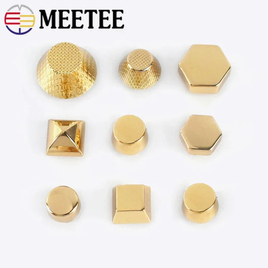 Metall Nieten Set Gold 10 20 30 Stück für Taschen DIY Lederhandwerk