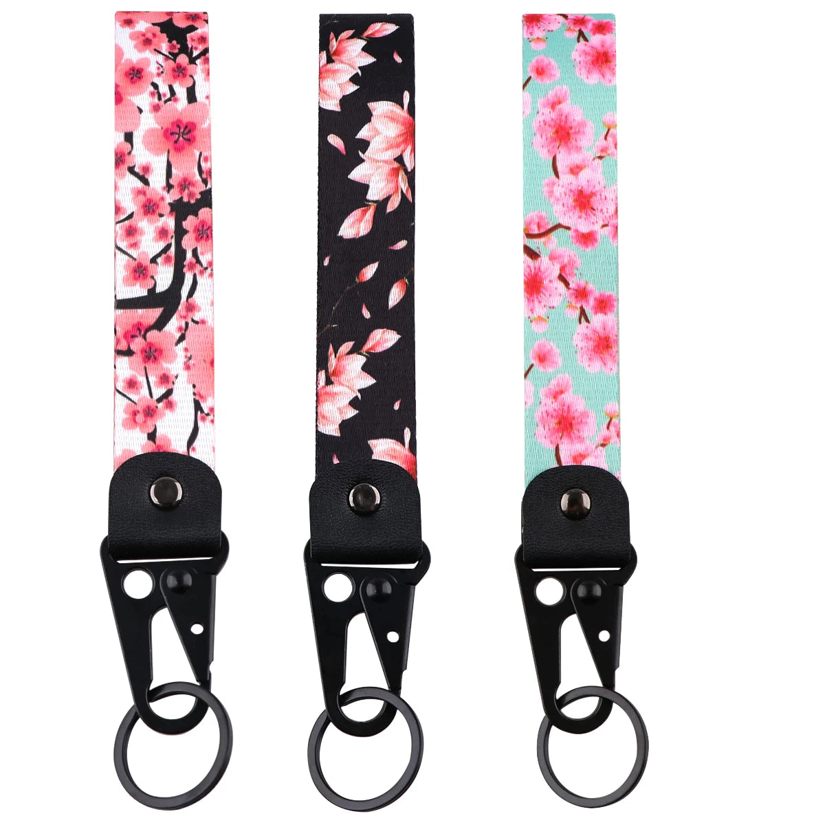 Stilvoller Schlüsselanhänger mit Kirschblüten Design und Lanyard