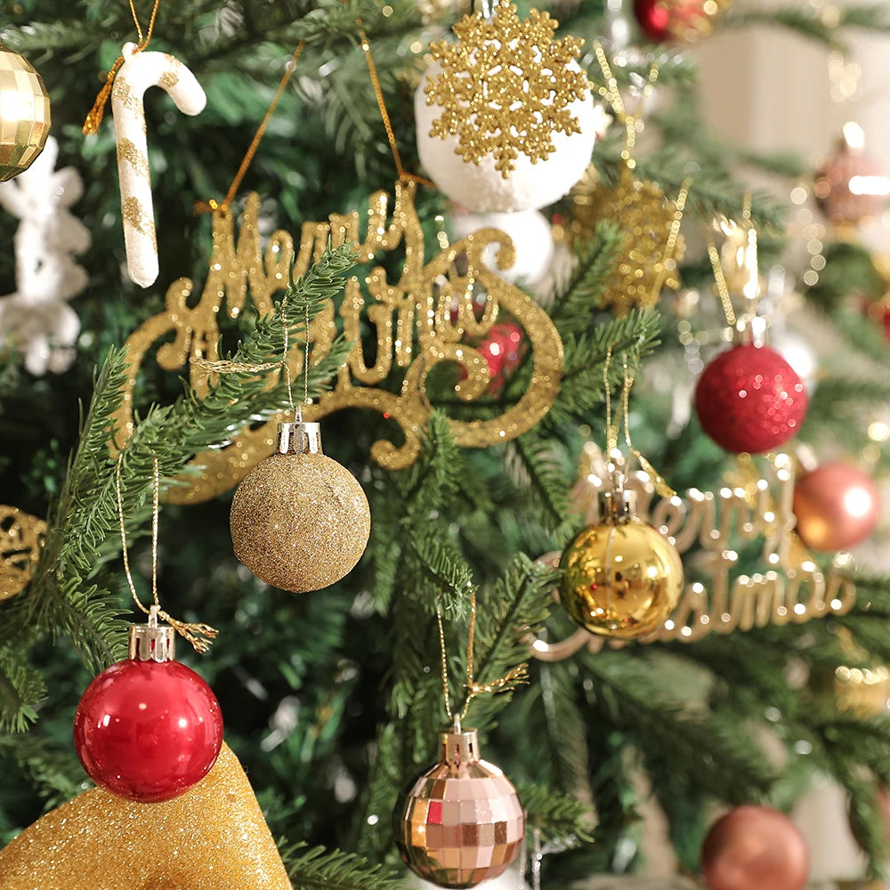 Festliche Weihnachtsbaumkugeln set für wohnraumdekoration