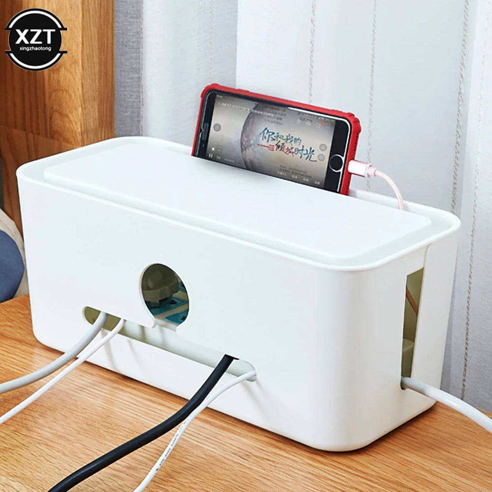 Kabelmanagement Box für Steckdosenleiste USB Adapter Organizer Versteck