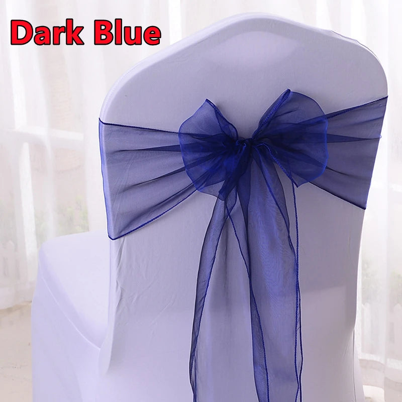 Elegante Organza Stuhlschärpen für Hochzeitsdekoration