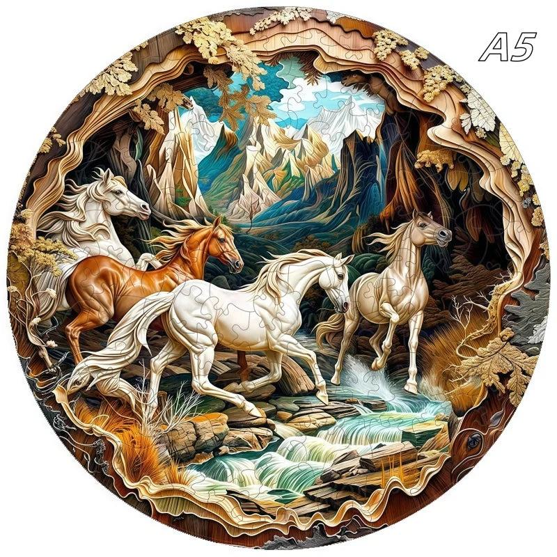 Förderndes 3D Holzpuzzle für kreatives Lernen und Spaß