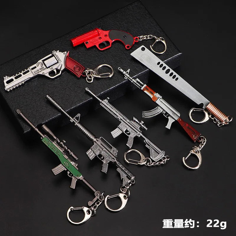 Spielzeugpistole Schlüsselanhänger aus Metall als Geschenk für Männer Jungen