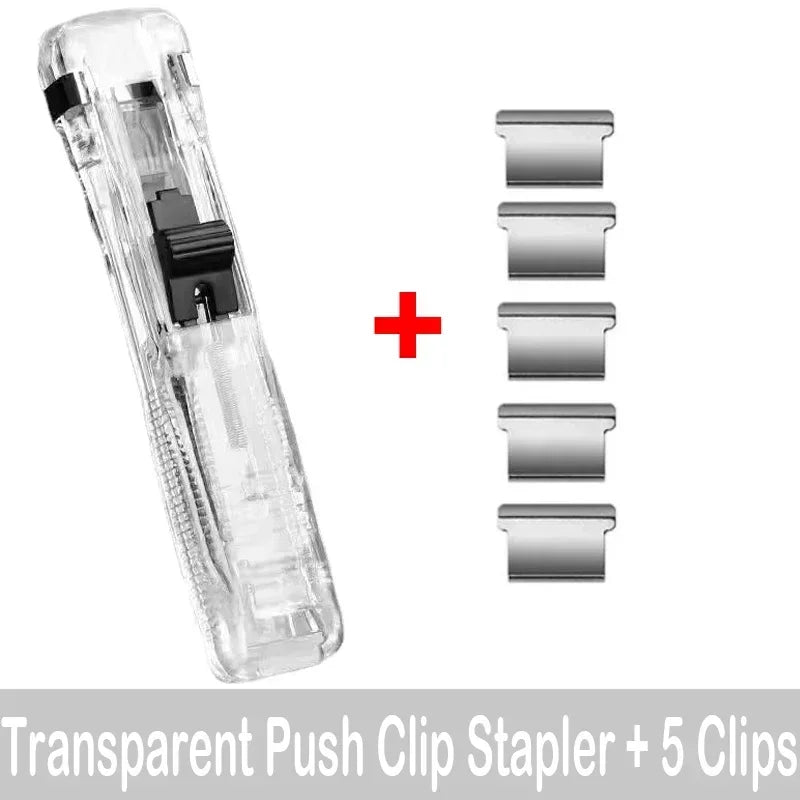 Push-Clip Hefter klammerlos für Dokumente & Notizen - Büro Schule Organizer