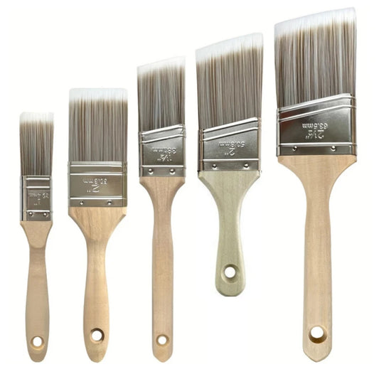 5-teiliges Pinselset mit langstieligen, abgeschrägten Nylonpinseln - Yabubest - Home & More