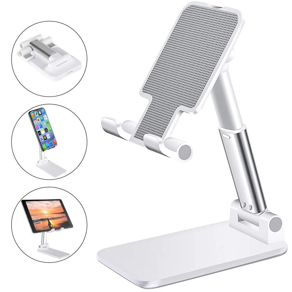 Verstellbarer Metall Schreibtisch Handy und Tablet Halter Stand