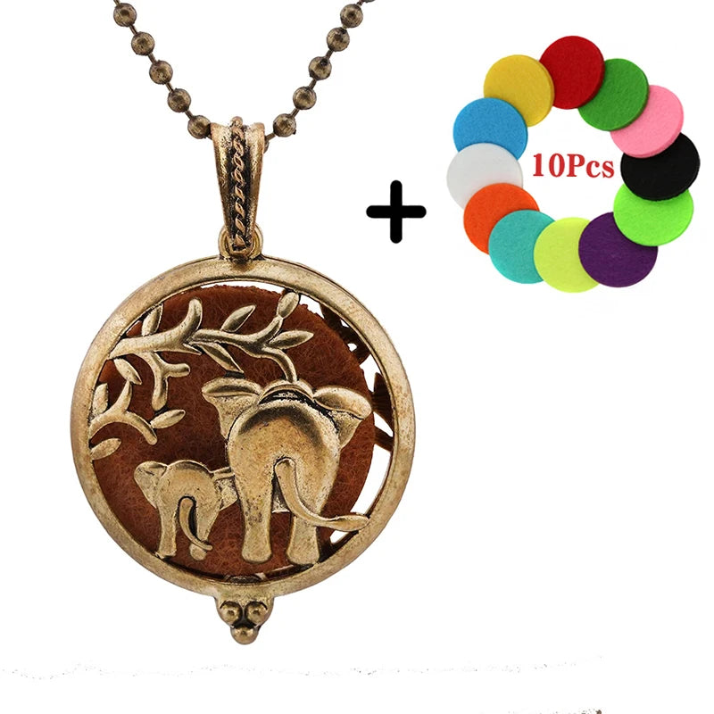 Aromatherapie Halskette Lotus Diffusor Anhänger aus Zinklegierung