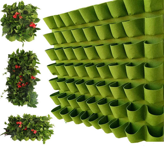 Vertikaler Wandpflanzer Tasche Grün – Ideal für Kräuter - Blumen Garten Balkon