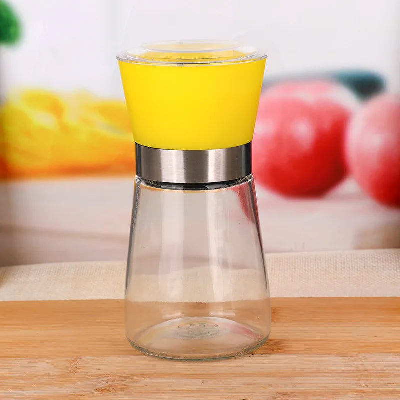 Präzise Mahlfunktion: Manuelle Salz-Pfeffermühle 150ml Edelstahl - Glas