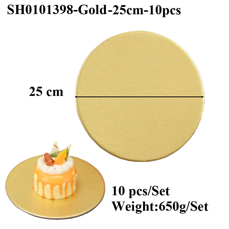 Umweltfreundliche runde Kuchenkartons mit goldener oder silberner Beschichtung