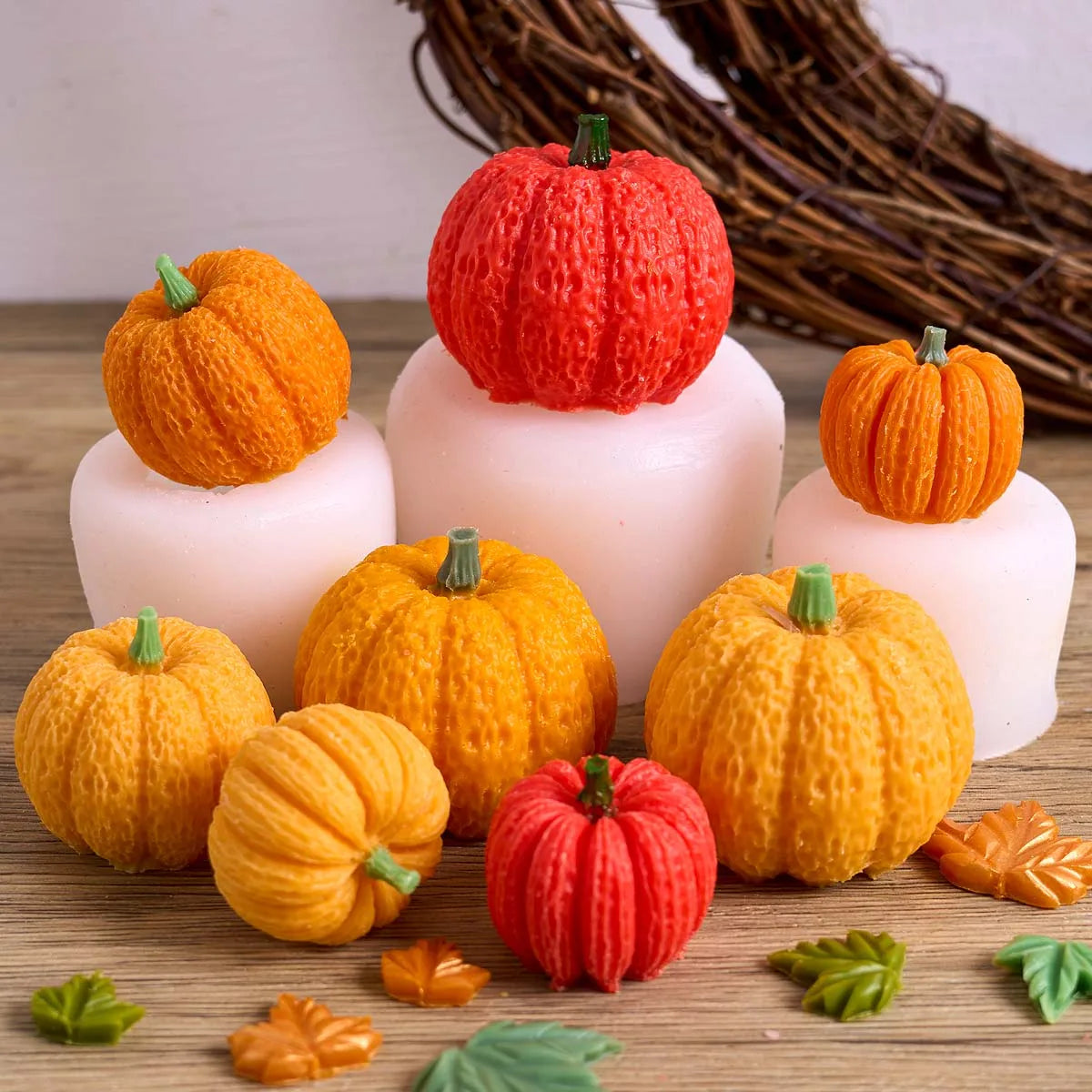 Halloween Kürbis Ahornblatt Silikonform für DIY Backen Basteln