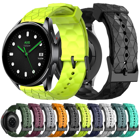 Sportliches Silikonarmband 20/22 mm mit Fußballmuster – perfekt für Xiaomi - Huami