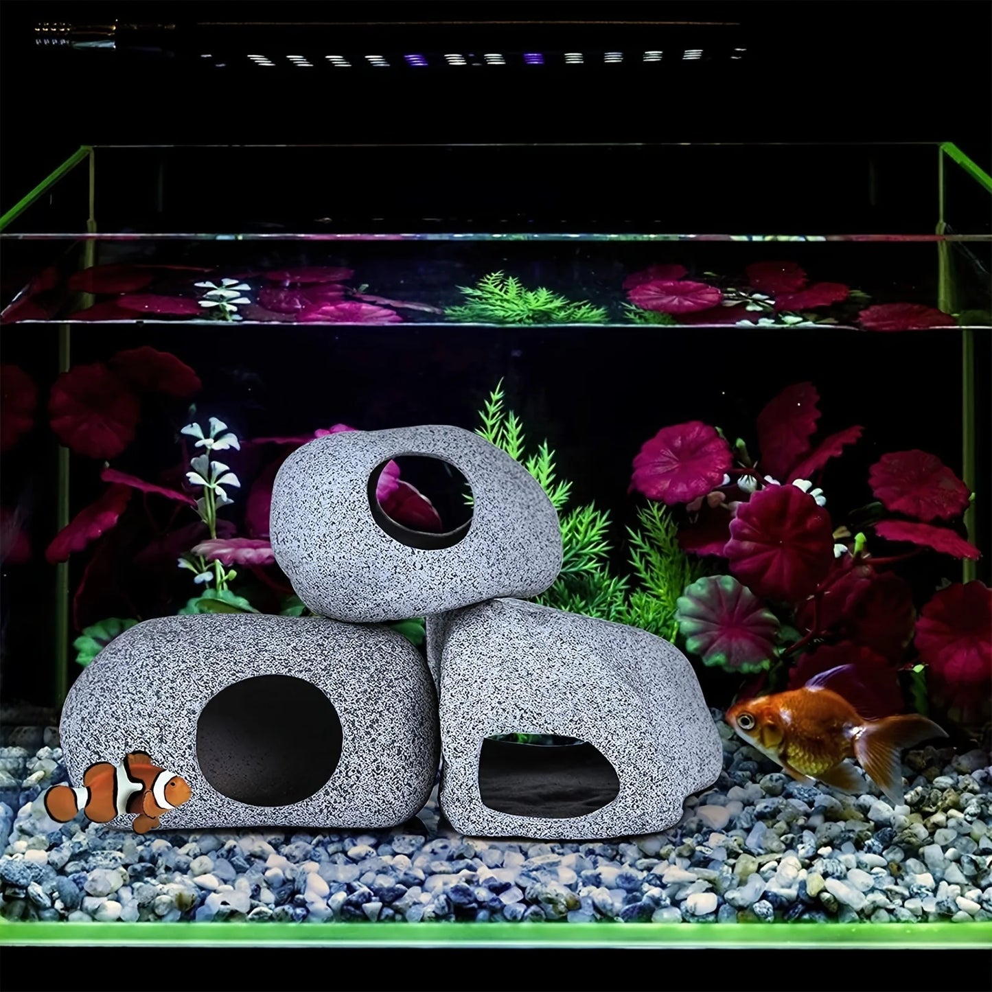 Natürliche Aquarium Dekoration: Keramik Steine für eine schöne Unterwasserwelt