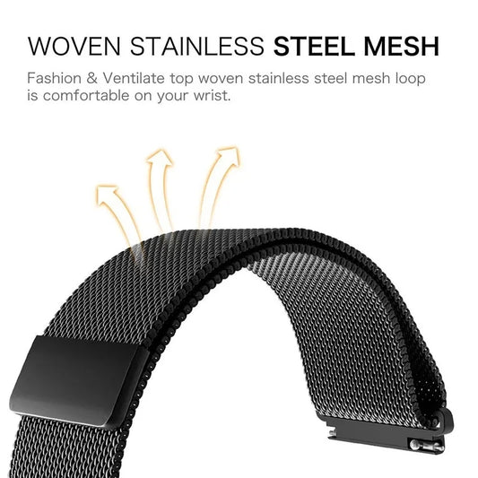 Elegantes Edelstahl-Milanese Loop mit Magnet für Huawei Watch 4 - 5 Modelle