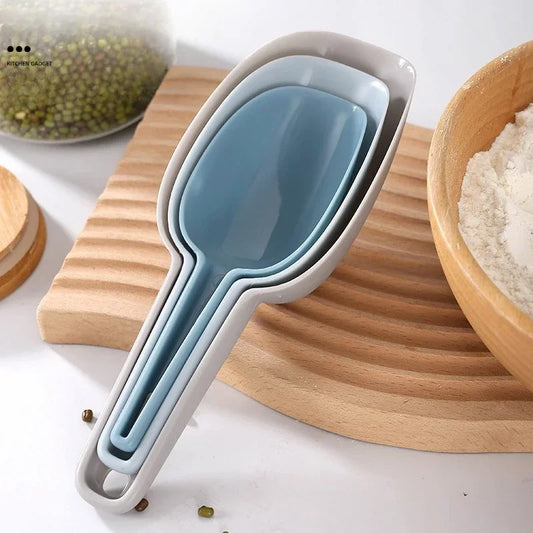 3er Kunststoff Messschaufel Set für Eis Süßigkeiten Mehl Tierfutter Bar Küche