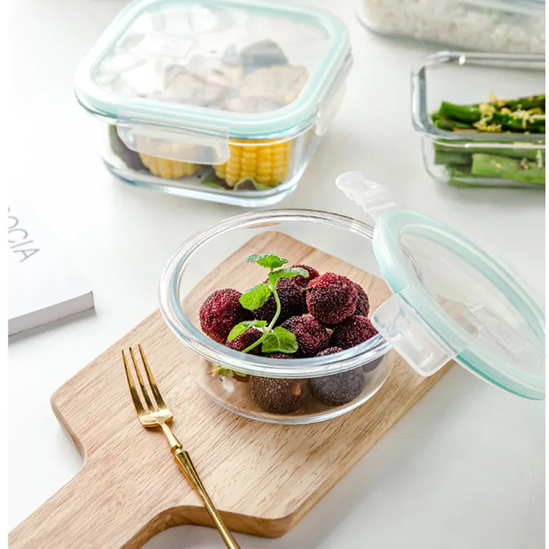 Borosilikatglas Lunchbox – Mikrowelle, Versiegelt, Kühl- und Gefrierbox