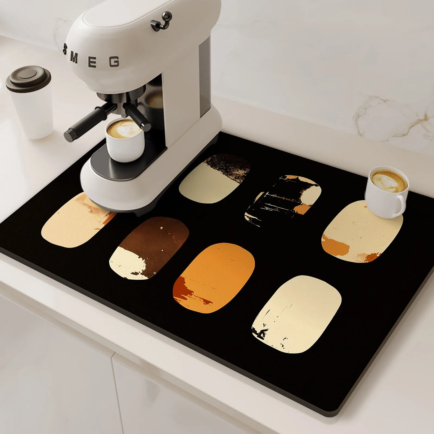 Schnelltrocknende Abtropfmatte aus Kieselalgen Schlamm für die Küche