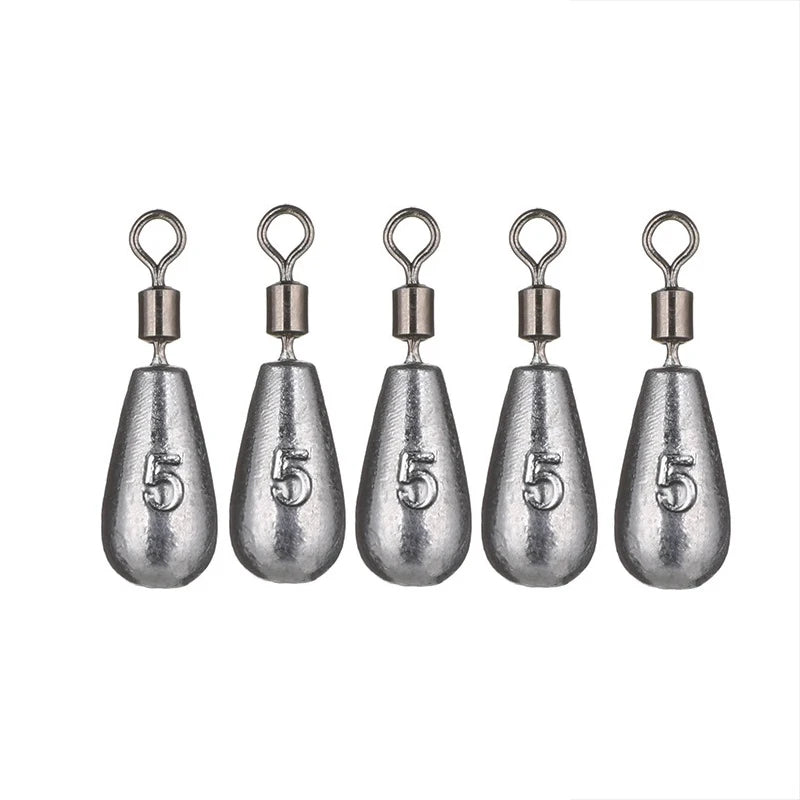 5er Set Angelgewichte Tropfen Sinker 3,5g bis 20g für Karpfen Angeln