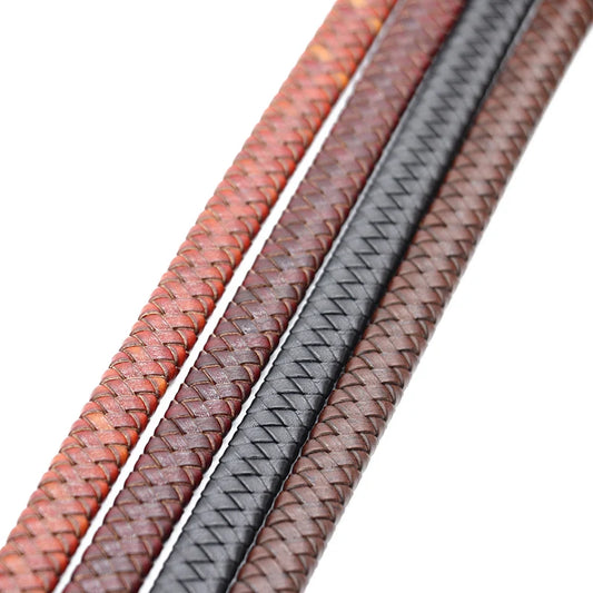 Flaches echtes Lederband 0,5 oder 1 Meter für Schmuck 8, 10 und 12 mm breit-Yabubest - Home & More