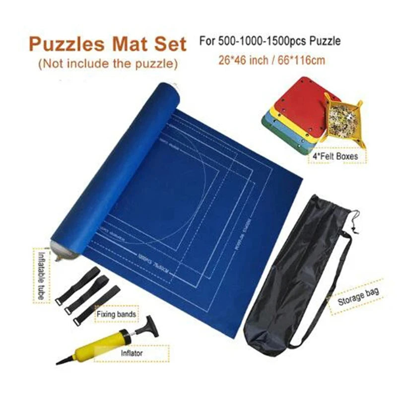 Puzzle-Rollmatte für 1500–3000 Teile | Filz-Aufbewahrung mit Tasche-Yabubest - Home & More