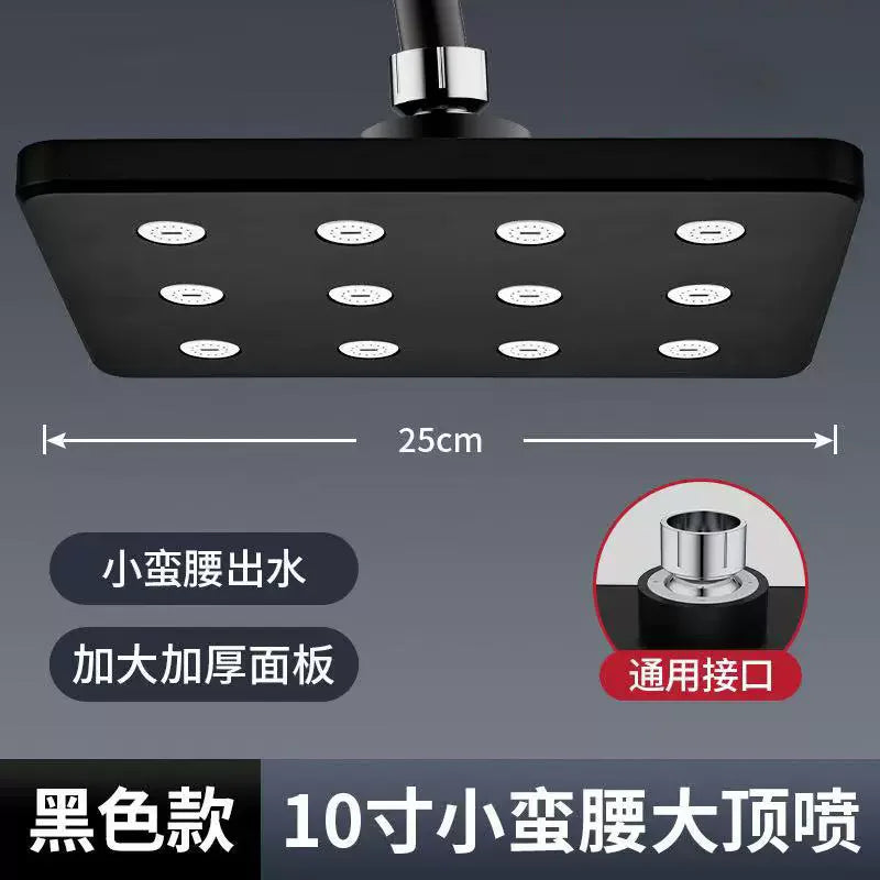 Silber Schwarz Regenduschkopf 10 Deckenmontage ABS Wasser sparend