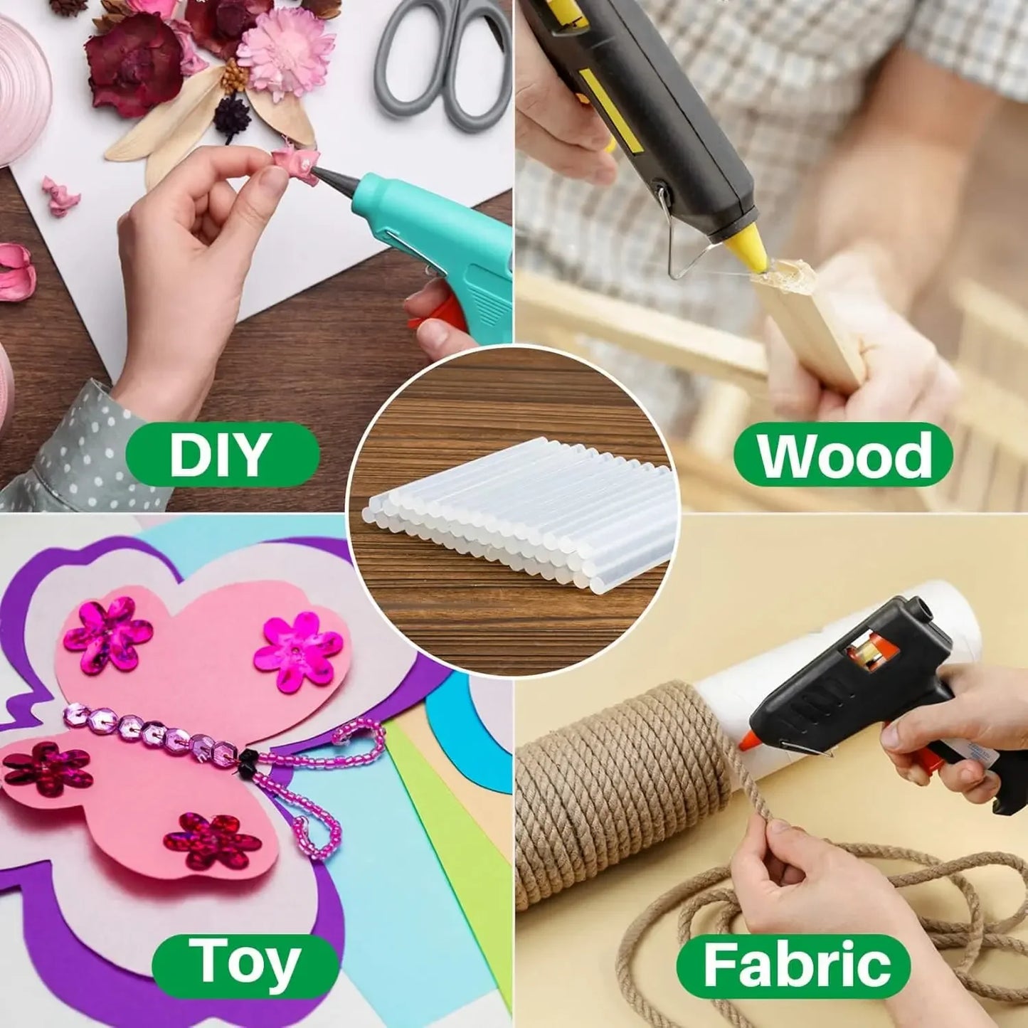 Transparente Heißklebestifte 7 und 11 mm für vielseitiges Heimwerken