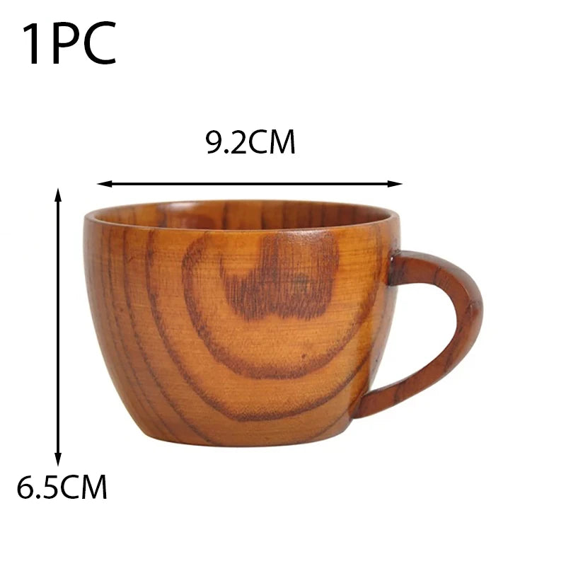 Handgefertigter großer Holzbecher aus Fichtenholz für Getränke Küche Bar