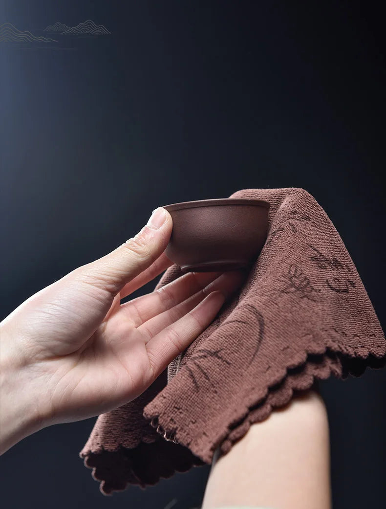 Saugfähiges Rotes Küchengeschirrtuch aus Faser-Yabubestshop