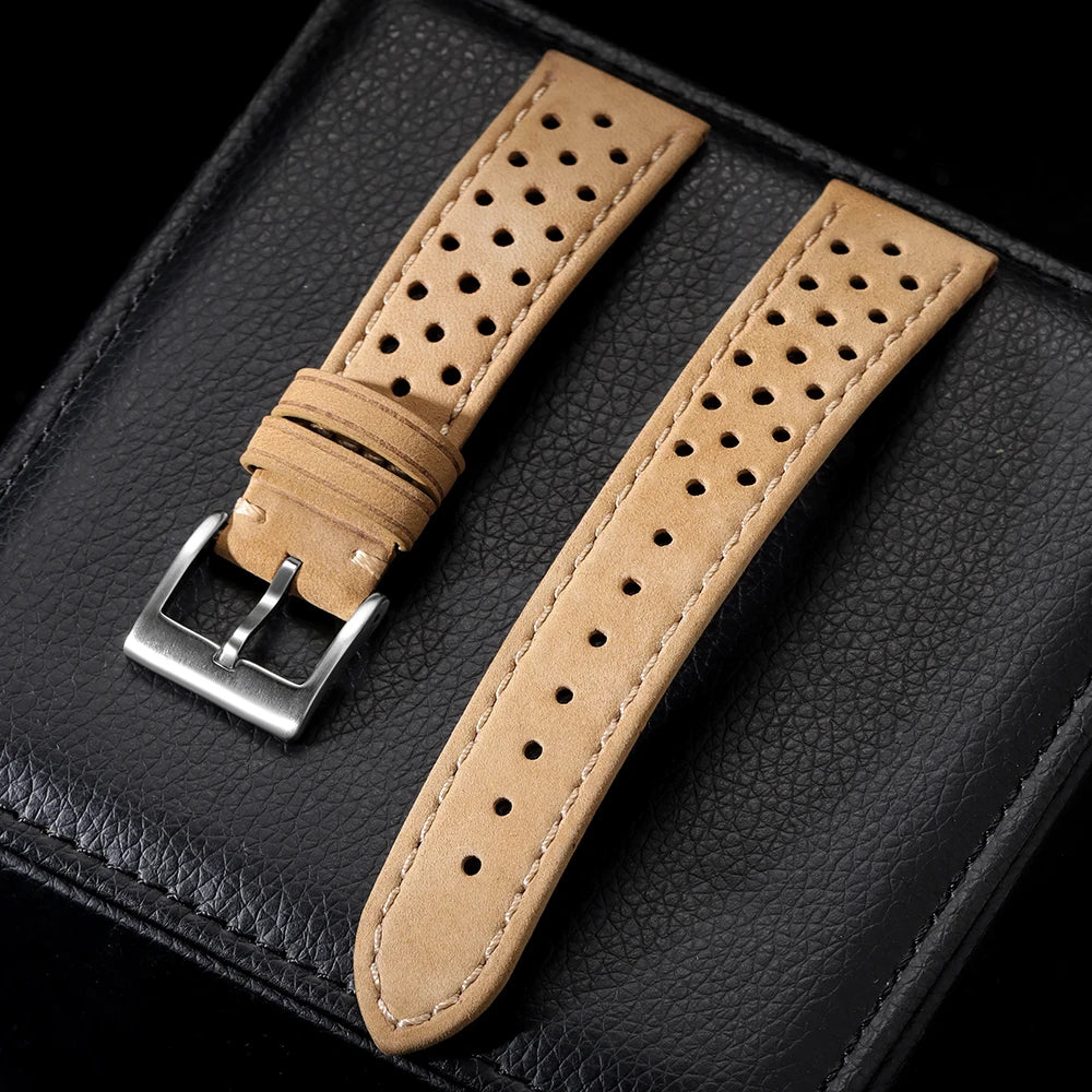 Vintage Uhrenarmband aus echtem Rindsleder in drei Breiten