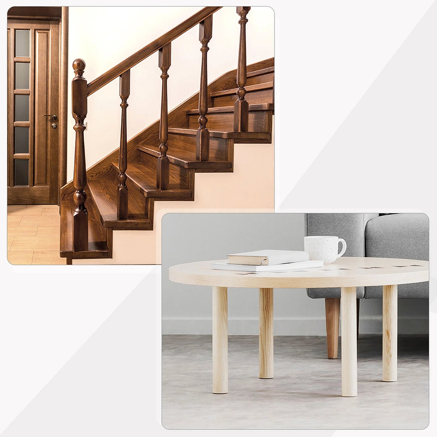 Doppelseitige Gewindeschrauben für Holzverbindungen M4 M5