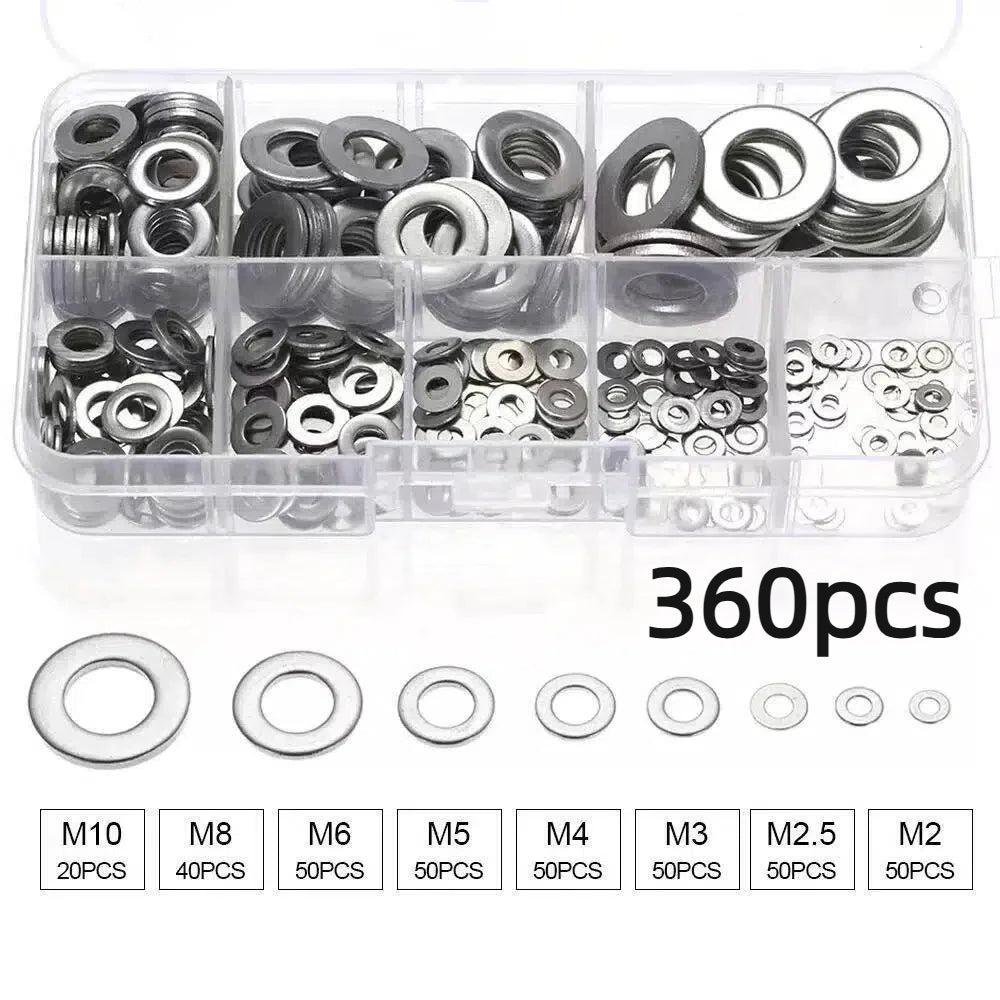 360/580-teiliges Edelstahl Unterlegscheiben Set für Heim und Werkstatt-Yabubest - Home & More
