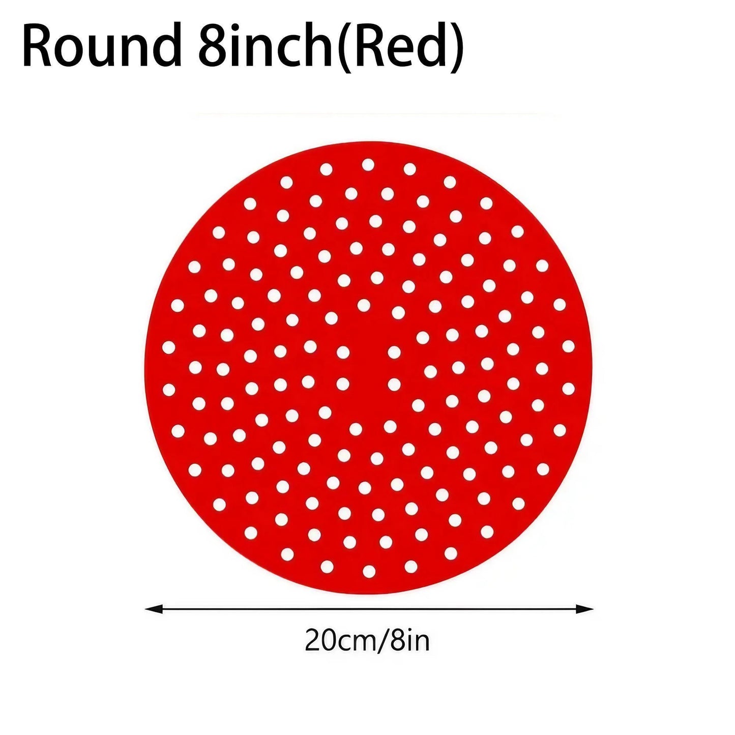 Silikon Heißluftfritteusen-Einlage perforiert rund - quadratisch 7,5-9 Zoll
