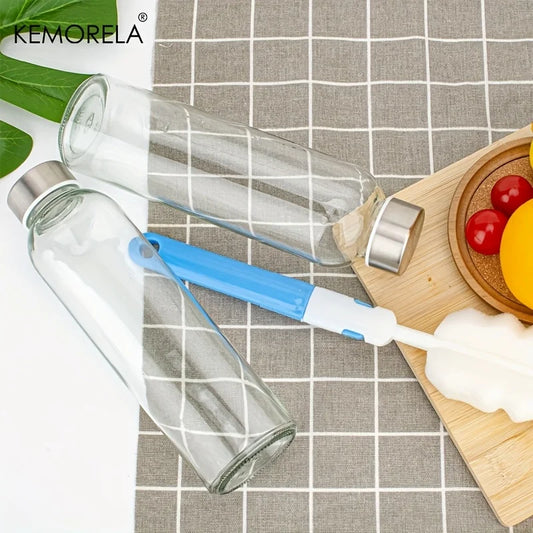 3/4/6 Klarglasflaschen 530 ml mit Edelstahlkappe wiederverwendbar-Yabubest - Home & More