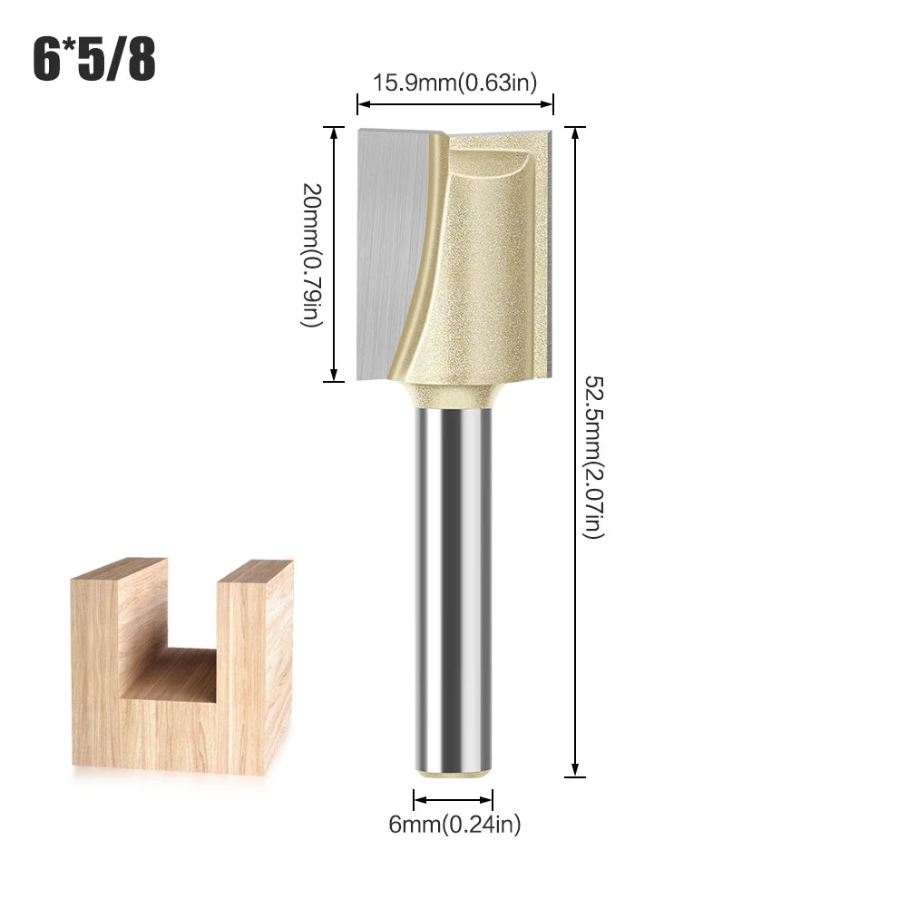 Professionelle Hartmetall Fräser 6mm und 12mm Schaft für Holz