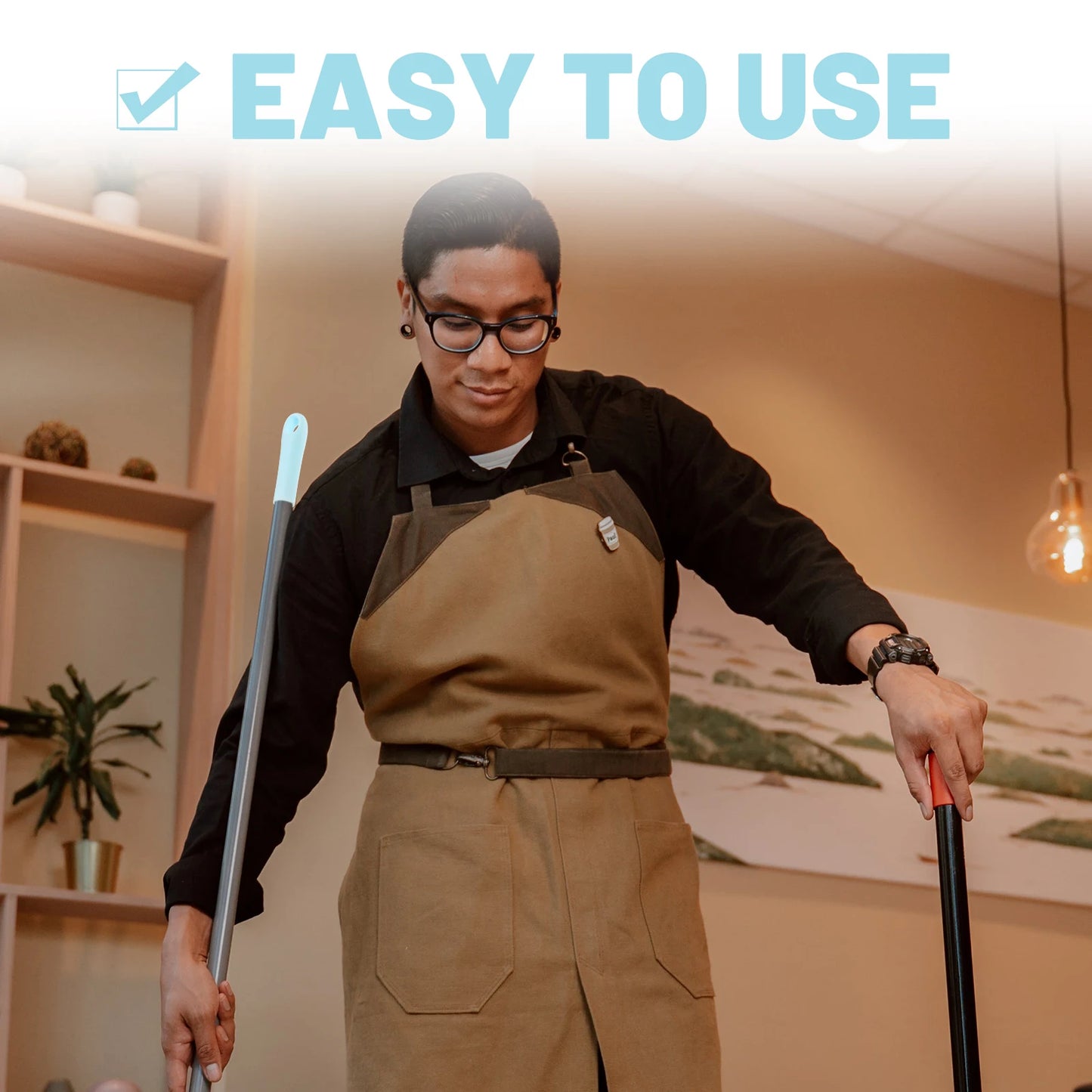 2-teilig Ersatzgriff Endkappen aus Kunststoff für Besen Mopp Stiel