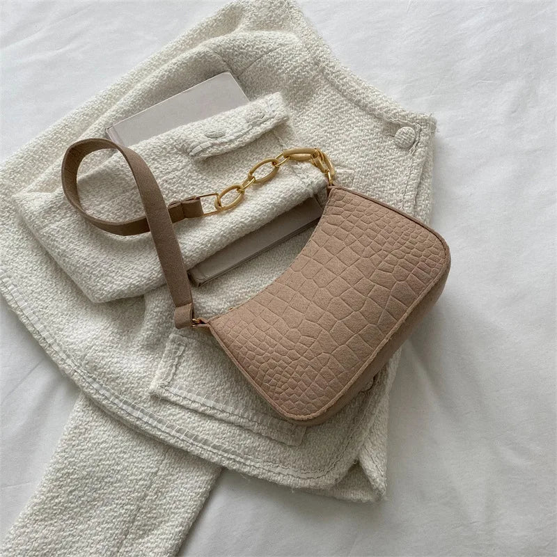 Luxuriöse Damen-Tasche im Halbmond-Design – leichte, elegante PU Tote für Alltag