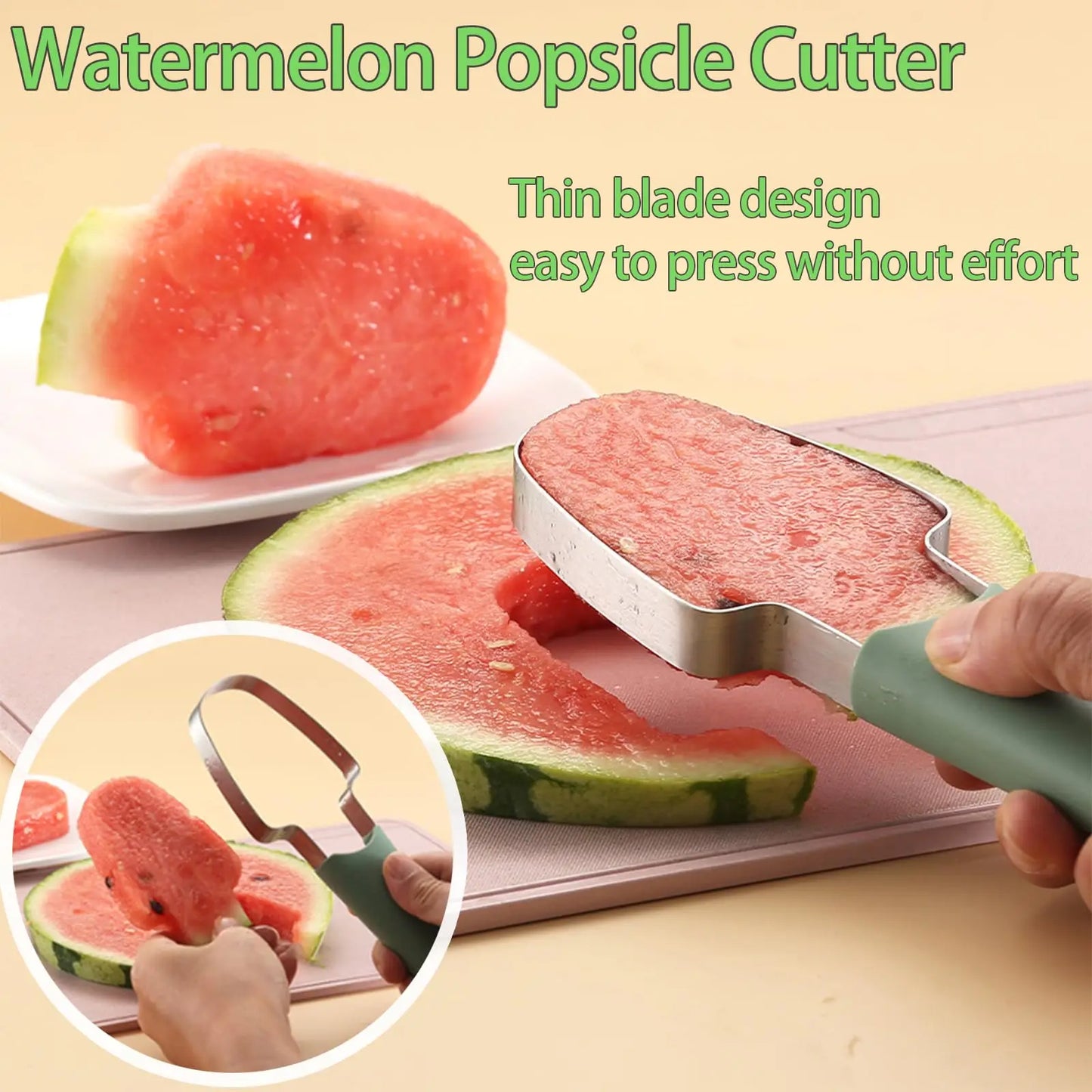 3-in-1 Wassermelonen-Gabelschneider aus langlebigem Edelstahl 2024