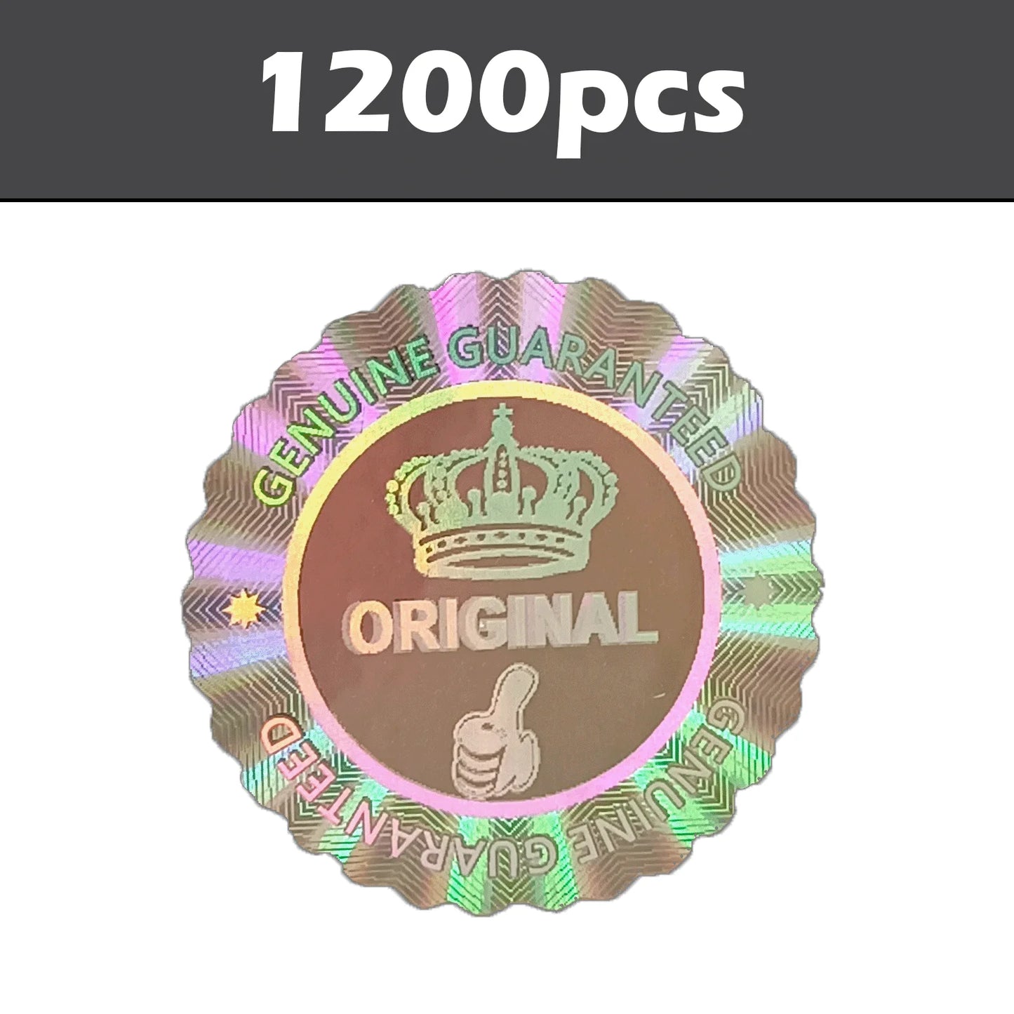 Manipulationssicherer Sicherheits Hologramm Aufkleber mit Spitzenrand