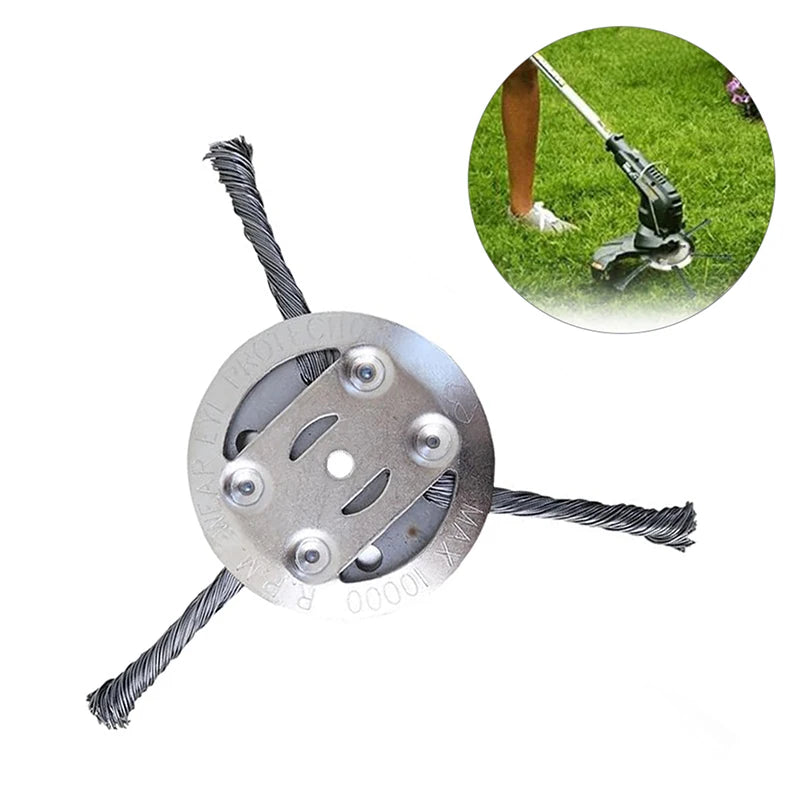 Universeller Stahldraht-Rasentrimmerkopf 3/6 Cutter für Hausgarten