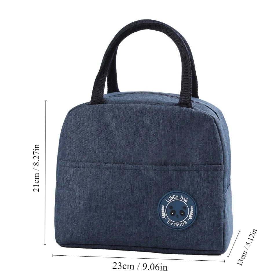 Praktische isolierte Lunchtasche mit Aluminiumfolie, mehrere Fächer, 23x21x13 cm