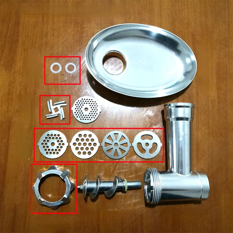 Fleischwolf Messer Edelstahl Gitter Zubehör für Küchenwerkzeuge-Yabubest - Home & More